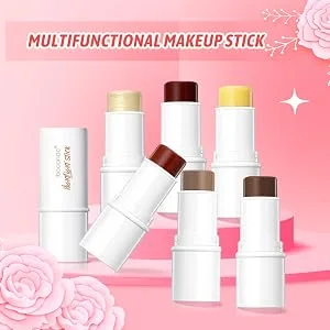 Ibcccndc Professional Facial Makeup Sticks Kit Cream Contour Stick Blushes Sticks Moisturize Highlighter Bronze Pen Lip Balm Stick Gifts (B) - contour stick set