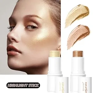 Ibcccndc Professional Facial Makeup Sticks Kit Cream Contour Stick Blushes Sticks Moisturize Highlighter Bronze Pen Lip Balm Stick Gifts (B) - Highlighter