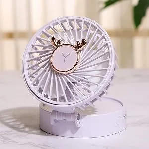 UNAGLAM Compact Pocket Makeup Mirror with LED Light & Fan 3-in-1 Mini Foldable Travel Mirror for Makeup & Cooling USB-Rechargeable (Grass) - purple
