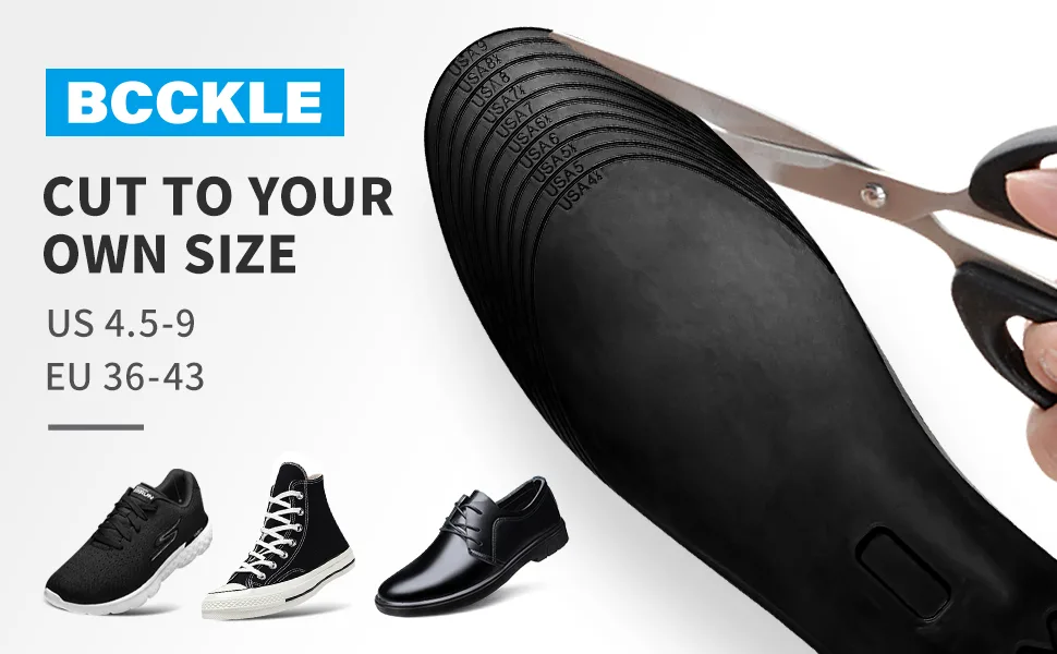 4 Layer Height Increase Insoles Premium Invisible Height Increase Inserts Adjustable Heel Lift Inserts for Leg Length Discrepancy Sports Injuries Heel Pain.(US4.5-9) - cut to your own size