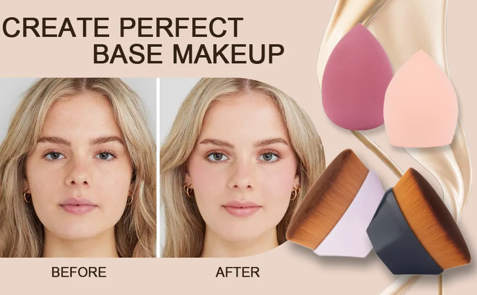 Professional Liquid Foundation Brush for Face Makeup Liquid Contour Blush Brushes set - LIQUID FOUNDATION BRUSH
