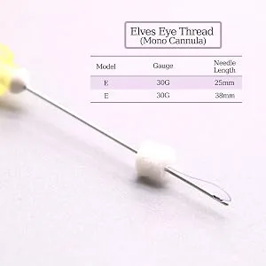 elves pdo threads eye mono - pdo thread lift eyes bullet blunt type - pdo eye threads for eyebrow eyelid under eye  comes with the pilot/starter tip-40 pieces (30G25mm) 30G 25mm - pdo threads eye pdo thread lift eyes eye thread lift for under eye eyebrow thread eyelid lift