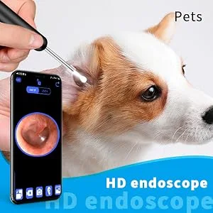Ear Wax Removal Tool Camera  Ear Wax Removal Tool with 1080P  8 Pcs Ear Wax Removal Set  Wireless Ear Cleaning Compatible with iPhone  iPad  Android - ear wax cleaner for dog