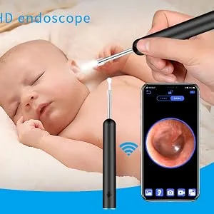 Ear Wax Removal Tool Camera  Ear Wax Removal Tool with 1080P  8 Pcs Ear Wax Removal Set  Wireless Ear Cleaning Compatible with iPhone  iPad  Android - ear wax cleaner for todder