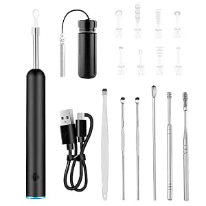 Ear Wax Removal Tool Camera  Ear Wax Removal Tool with 1080P  8 Pcs Ear Wax Removal Set  Wireless Ear Cleaning Compatible with iPhone  iPad  Android - ear wax removal kit
