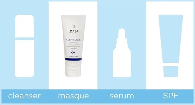 IMAGE Skincare  CLEAR CELL Clarifying Salicylic Masque  Exfoliating Kaolin Clay Facial Mask with Mattifying Effect  1.7 oz - REGIMINE