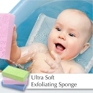2pc Super Soft Exfoliating Bath Sponge -Magic Bath Body Shower Sponge Dead Skin for Adults ChildrenRemover(Random ) - product information 3
