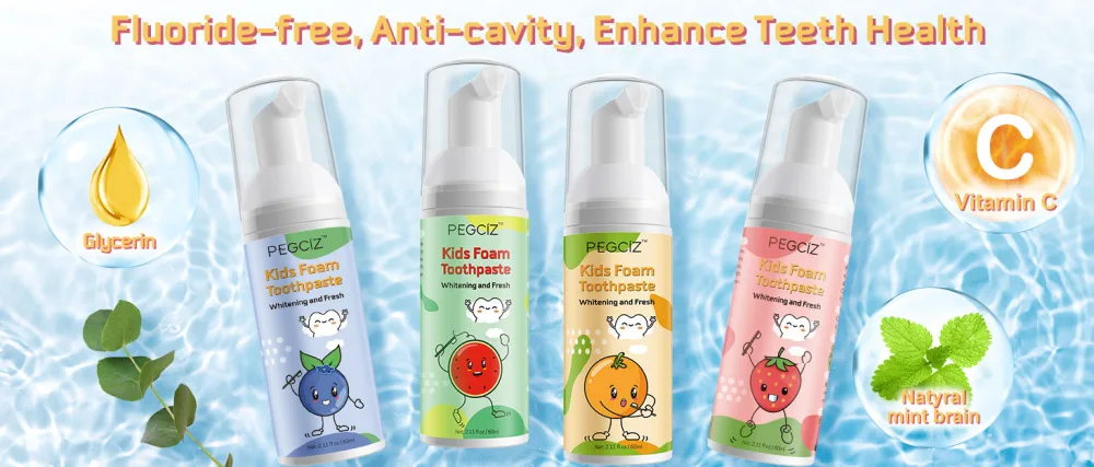 Foam Toothpaste Kids  Toddler Toothpaste with Low Fluoride  Foaming Toothpaste for U-Shaped Kids Toothbrushes for Toddler's Oral Cleaning and Cavity Prevention - foam toothpaste
