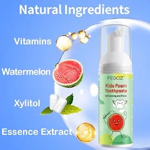 Foam Toothpaste Kids  Toddler Toothpaste with Low Fluoride  Foaming Toothpaste for U-Shaped Kids Toothbrushes for Toddler's Oral Cleaning and Cavity Prevention - foam toothpaste kids