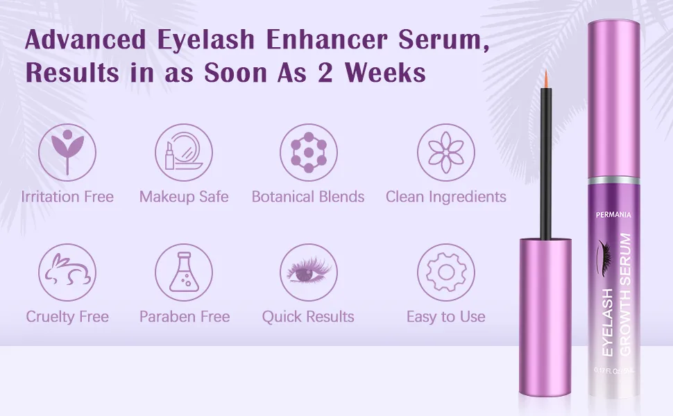 PERMANIA Advanced Eyelash Enhancer Serum  Natural Cruelty Free Lash Nutrient Solution Boosts Hydration and Conditioning Eyelashes Longer & Thicker & Healthier(3ML) - icon