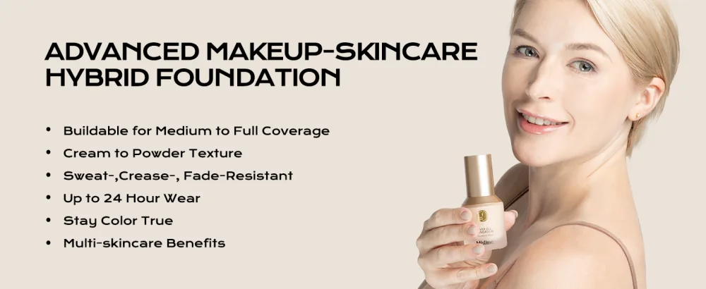 MISTINE Liquid Foundation Makeup Full Coverage Foundation for Oily Skin 24 Hour Oil Control Makeup Foundation Skin-Caring Moisturizing Formula Waterproof Foundation Matte Finish Neutral Ivory 1 Fl Oz - foundation mkeup