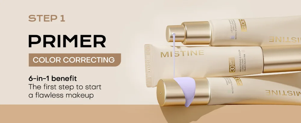 MISTINE Liquid Foundation Makeup Full Coverage Foundation for Oily Skin 24 Hour Oil Control Makeup Foundation Skin-Caring Moisturizing Formula Waterproof Foundation Matte Finish Neutral Ivory 1 Fl Oz - foundation primer