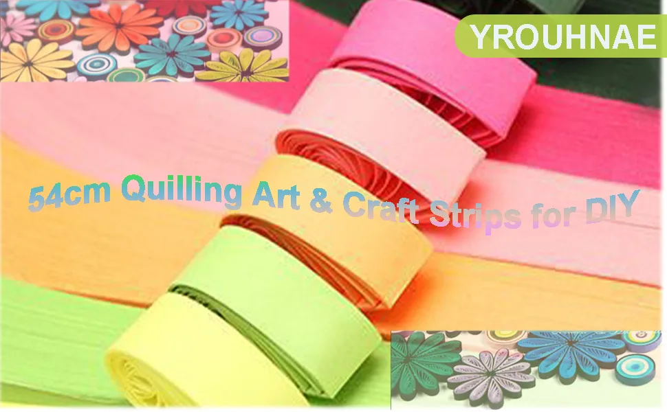 36 Colors 4320 Strips Paper Quilling Strips Set  Width 5mm Length 54cm Quilling Art & Craft Strips for DIY Multi-Color 5mmX54cm - product information 1