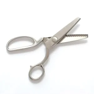 YJSStriving All Stainless Steel Pinking Shears Scissors for Fabric Heavy Duty Serrated Pinking Shears Decorative Edge Zig Zag Cut Scissors 8 Inch - decorative edge zig zag scissors for tailor, sewing