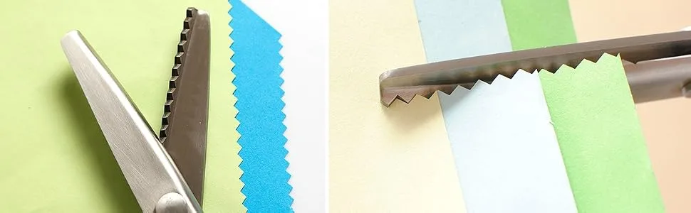 YJSStriving All Stainless Steel Pinking Shears Scissors for Fabric Heavy Duty Serrated Pinking Shears Decorative Edge Zig Zag Cut Scissors 8 Inch - pinking shears cutting paper, other project