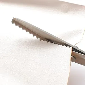 YJSStriving All Stainless Steel Pinking Shears Scissors for Fabric Heavy Duty Serrated Pinking Shears Decorative Edge Zig Zag Cut Scissors 8 Inch - serrated pinking shears provide a clean zig zag pattern on fabric