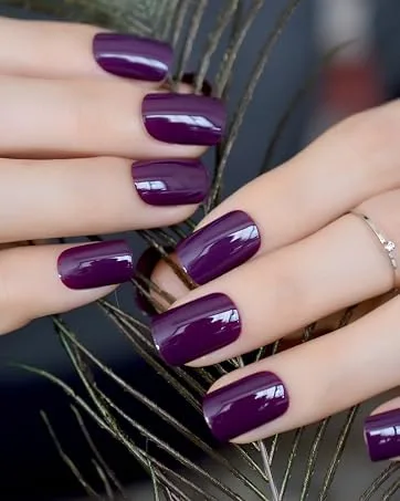 Luxury Full Cover 3D Rhinestone Press on False Nails Super Extra Long Stiletto Fake Nails Manicure Nail Art Tips Set for Wedding Party - Purple Nails