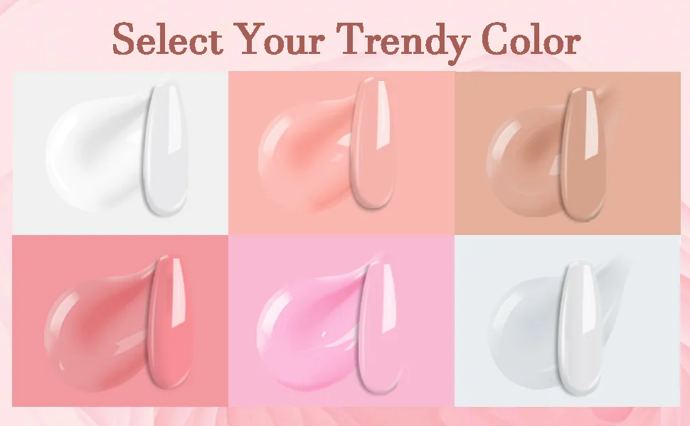 Poly Gel Nail Kit  YEVYO Poly Nail Gel Kit with UV Lamp for Beginners with Everything  Gel Extension Nail Kit with Slip Solution - product information 5