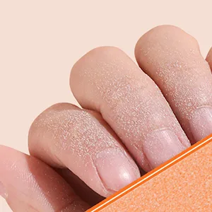 Lermende Mini Nail Files and Buffers 100/180 Grit Nail File Double Sides Nail Polish Buffer Block 20 PCS Half Moon Nail Buffer Block for Acrylic Nails (Orange) - mini nail file