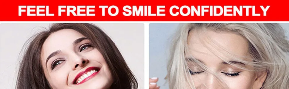 Upper and Lower Veneer  Dentures for Women and Men  Fake Teeth  Natural Shade! Fix Your Smile at Home Within Minutes! - product information 1