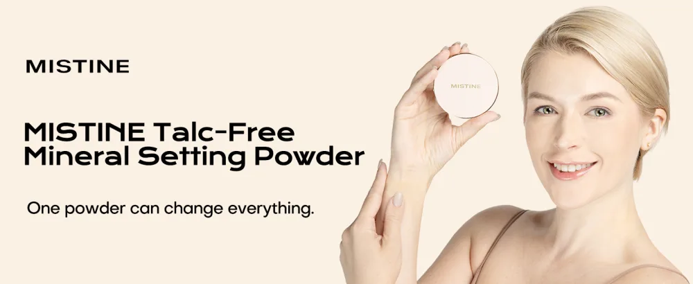 MISTINE Pressed Powder Compact 24H Oil Control Face Powder Compact Waterproof Talc Free Finishing Powder Makeup Matte Finish -Natural Ivory - face powder compact