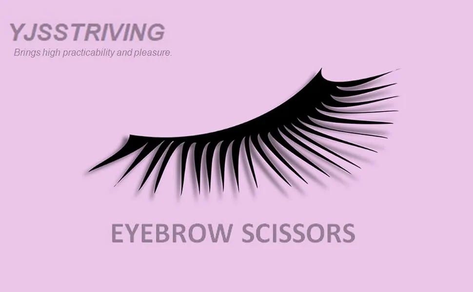 YJSStriving Eyebrow Trimmer Scissors Eyelash Scissors Sharp Mini Scissors for Eyebrows Eyelash  Hair Trimming  Mustache/Beard Trimming Scissors Black - eyebrow scissors for trimming brows and eyelash