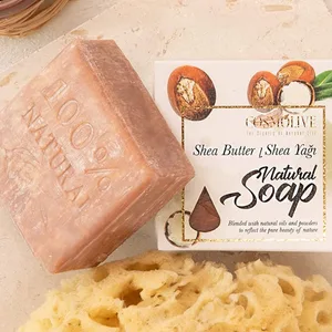 cosmolive Natural Vegan Based Handmade Soap Bars - Most Searched 6 Soap Bar Gift Set for Face and Body (4.2 Oz  6 Bars) - Shea