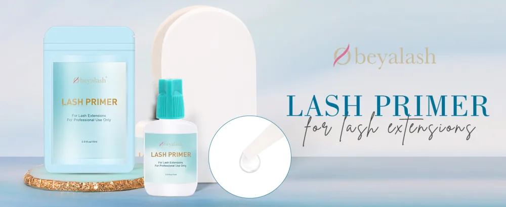 Lash Primer For Eyelash Extensions 15 ml Eyelash Extension Primer Clean Lashes to Increase Adhesive Bonding Power Clear Eyelash Primer for Lash Extensions Longer Retention by Obeyalash - primer