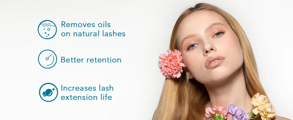 Lash Primer For Eyelash Extensions 15 ml Eyelash Extension Primer Clean Lashes to Increase Adhesive Bonding Power Clear Eyelash Primer for Lash Extensions Longer Retention by Obeyalash - primer for lash extensions