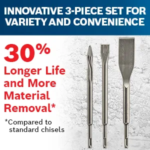 BOSCH HS143PK 3 pc. SDS-plus  Bulldog  Self-Sharpening Chisel Set - image
