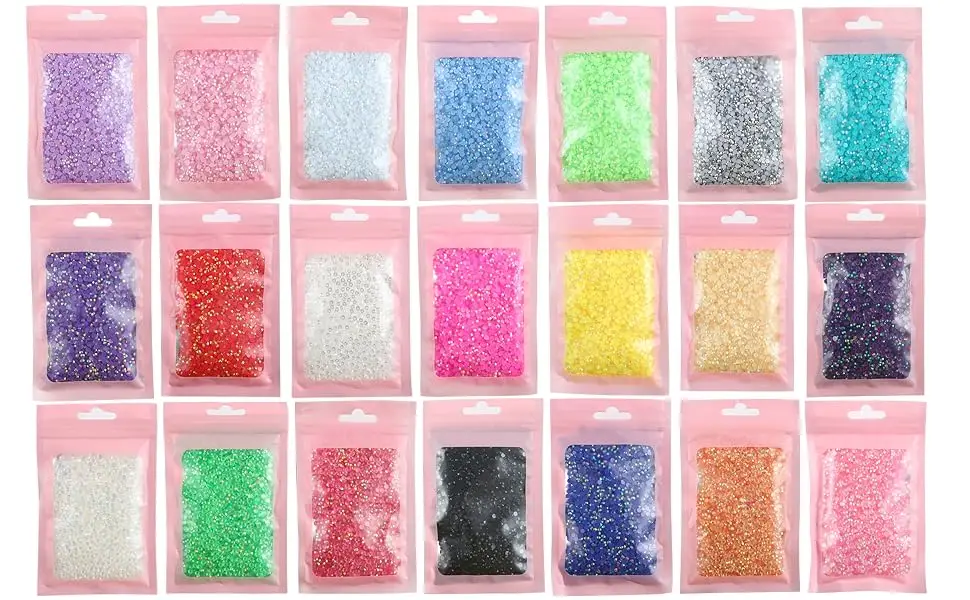 3000pcs 3mm 30gram Resin Rhinestone AB Color Flatback Jelly Resin Rhinestones Bling Glitter Diamond Stone for Mugs  Silver 34 - Resin Rhinestone AB