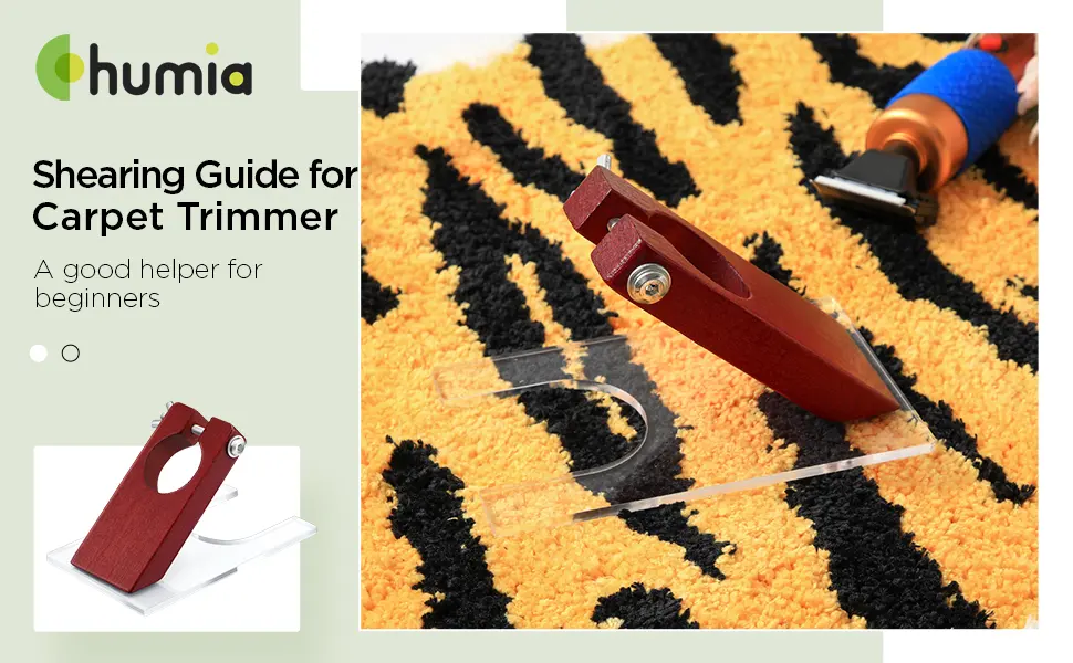 Shearing Guide for Carpet Trimmer to Keep Your Rug Surface Uniform Solid Wood Acrylic Shearing Guide for Rug Tufting Suitable for Carpet Trimmer Only  Excluding Carpet Trimmer (Brown) - product information 1