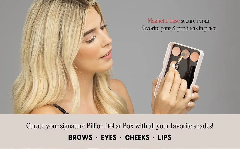 Billion Dollar Brows Beauty Box  All-in-One  Customizable  Sustainable  Convenient  Full Face Makeup Palette  Cruelty Free (Beauty Box) - Billion Dollar Brows Beauty Box