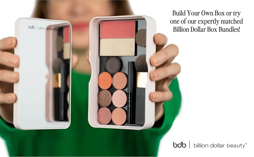 Billion Dollar Brows Beauty Box  All-in-One  Customizable  Sustainable  Convenient  Full Face Makeup Palette  Cruelty Free (Beauty Box) - Billion Dollar Brows Beauty Box