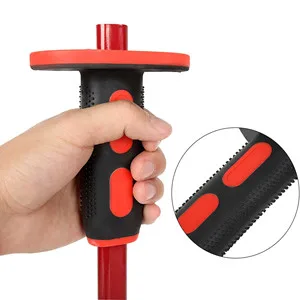 RHBLME 4PCS Masonry Chisel with Hand Protection  12 Inch Heavy Duty Chisel Set - 2 PCS Flat Head Chisel & 2 PCS Pointed Head Chisel - Used for Concrete Stone Demolishing Carving Splitting Breaking - Heavy Duty Chisel Set