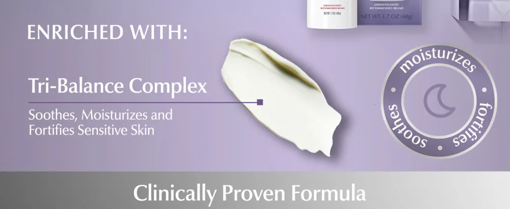 Eucerin Skin Balance Night Cream  Sensitive Skin Face Moisturizer Enriched with Tri-Balance Complex  1.7 Oz Bottle - Enriched with Tri-Balance Complex. Soothes, moisturizes and fortifies sensitive skin.