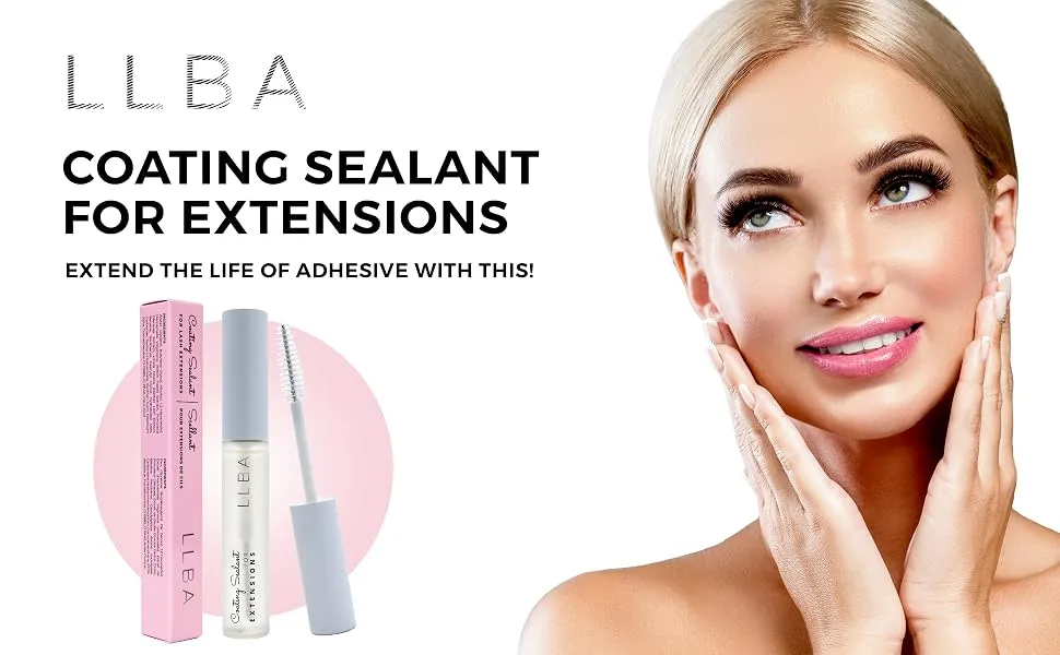 LLBA Professional Eyelash Coating Sealant 10ml - Protective Topcoat for Long-Lasting Eyelash Extensions | Keep Natural Lashes Healthy  Strong  Soft & Silky Lash Extensions - coating sealant