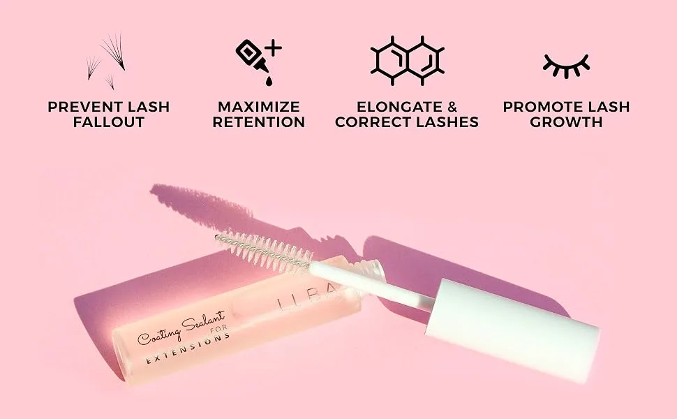 LLBA Professional Eyelash Coating Sealant 10ml - Protective Topcoat for Long-Lasting Eyelash Extensions | Keep Natural Lashes Healthy  Strong  Soft & Silky Lash Extensions - eyelash glue, eyelash extension kit, eyelash extension, eyelash extension glue
