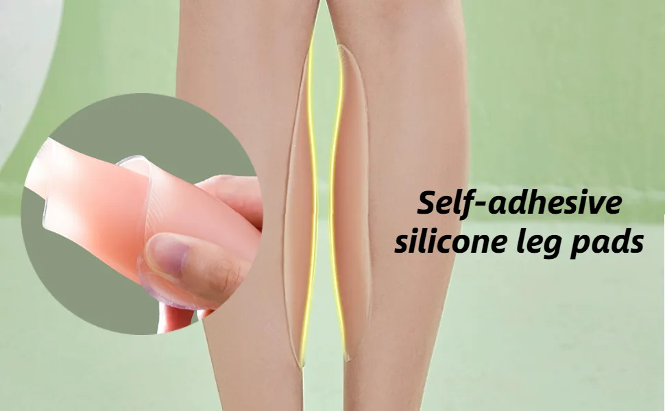 DAUERHAFT Calf Pads  Comfortable   Correct Leg Shape Leg Corrector Skin Color Self Adhesive  Silicone for Calfs for Women - leg pad