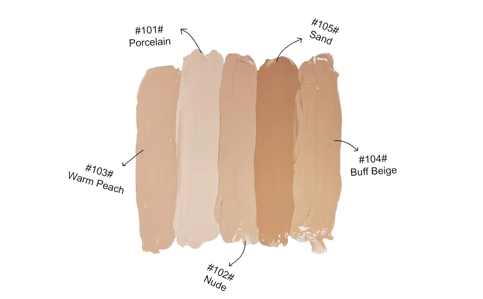 KYDA Matte Liquid Foundation  Full Coverage Concealer Foundation Cream  Oil Control Long Wear Lightweight Foundation Makeup-104 Buff Beige - Liquid Foundation