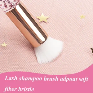 MyAoKuE-UP Crystal Lash Shampoo Brushes- Eyelash Cleaning Brush Soft Makeup Brushes for Eyelash Extensions Cleansing Nose Pore Deep Cleaning Brush Purple 30pcs - product information 8