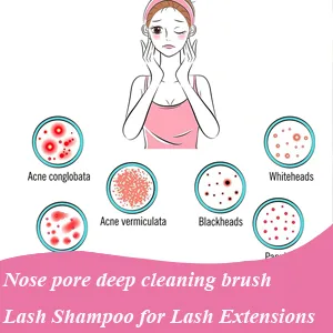 MyAoKuE-UP Crystal Lash Shampoo Brushes- Eyelash Cleaning Brush Soft Makeup Brushes for Eyelash Extensions Cleansing Nose Pore Deep Cleaning Brush Purple 30pcs - product information 9