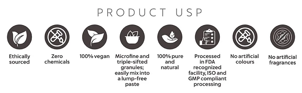 INDUS VALLEY BIO Organic Multani Mitti Powder | Healing Clay | Bentonite Clay- (300g) - product usp