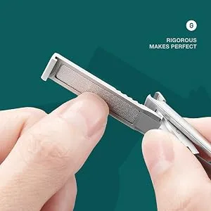 MR.GREEN Ultra Thin Nail Clippers German Precision Manufacturing Technology Nail Cutters with Cow Leather Cover Superior Texture (Dark Brown) - 9999-300-5
