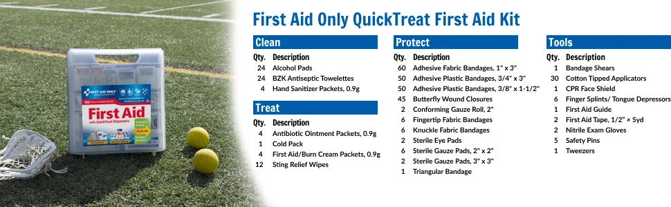 First Aid Only QuickTreat Dispenser 352 Piece First Aid Kit - first aid kit