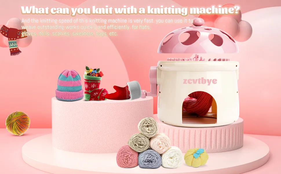 Knitting Machines  Knitting Machine 32 Needles Smart Weaving Loom Knitting Round Loom  DIY Hand Knitting Circle Machine Knitting Rotating Double Knitting Machine Kit for Adults/Child - 32 Knitting machines