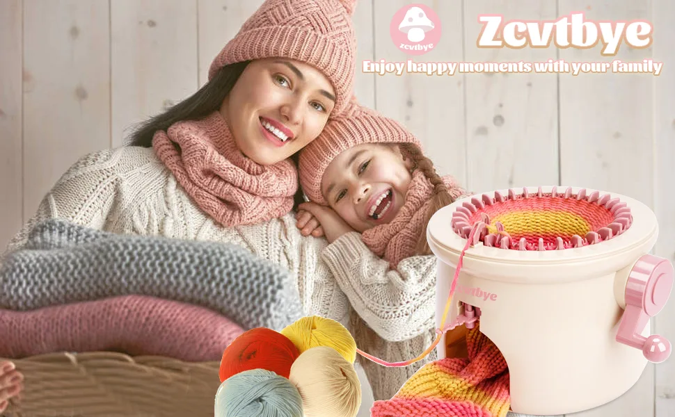 Knitting Machines  Knitting Machine 32 Needles Smart Weaving Loom Knitting Round Loom  DIY Hand Knitting Circle Machine Knitting Rotating Double Knitting Machine Kit for Adults/Child - enjoy your happy time