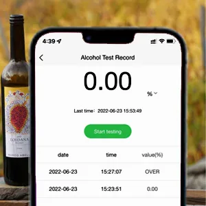 GREENWON Breathalyzer  Smartphone App Accurate Alcohol Breathalyzer Tester - Alcohol Test Record
