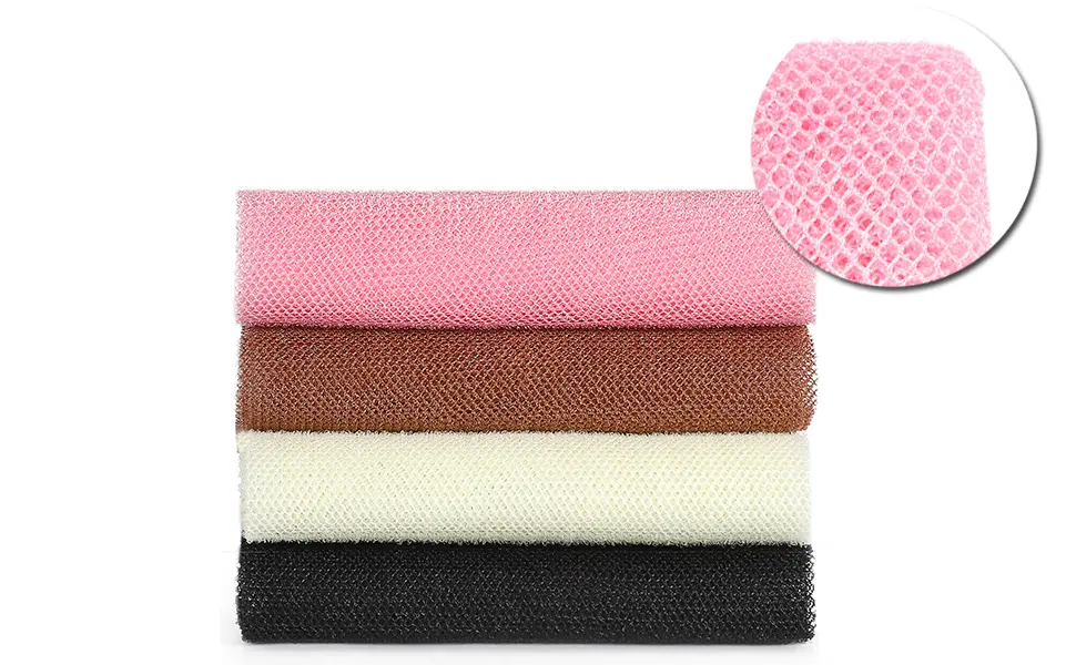 African Exfoliating Net JASSINS African Sponge Net Body Exfoliating Long Net Shower Body Scrubber Back Scrubber Skin Smoother (4 Pieces) - product information 15