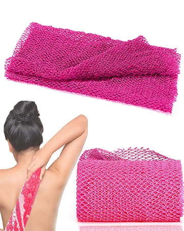 African Exfoliating Net JASSINS African Sponge Net Body Exfoliating Long Net Shower Body Scrubber Back Scrubber Skin Smoother (4 Pieces) - product information 9